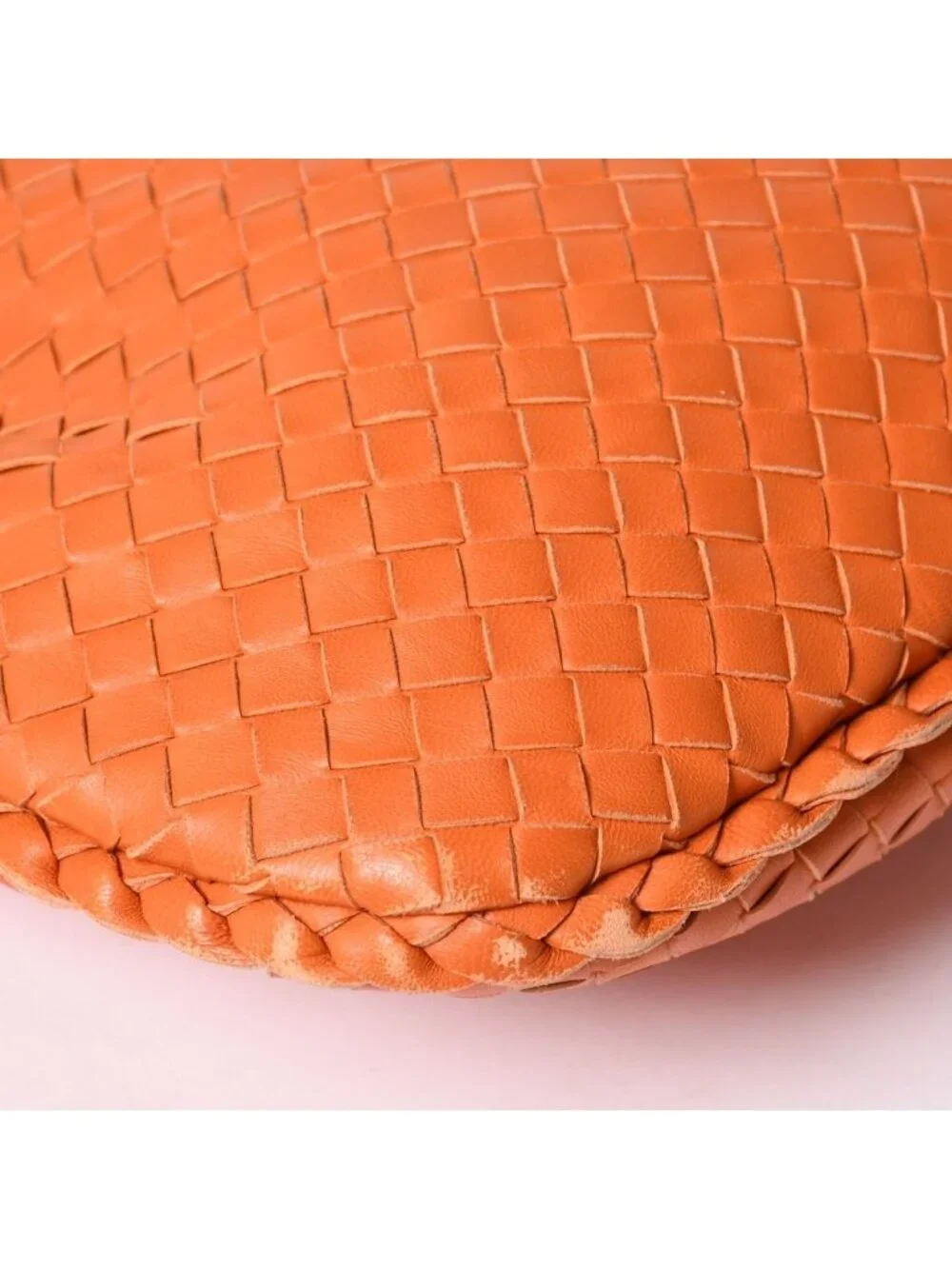 Bottega Veneta Hobo Intrecciato Leather Orange